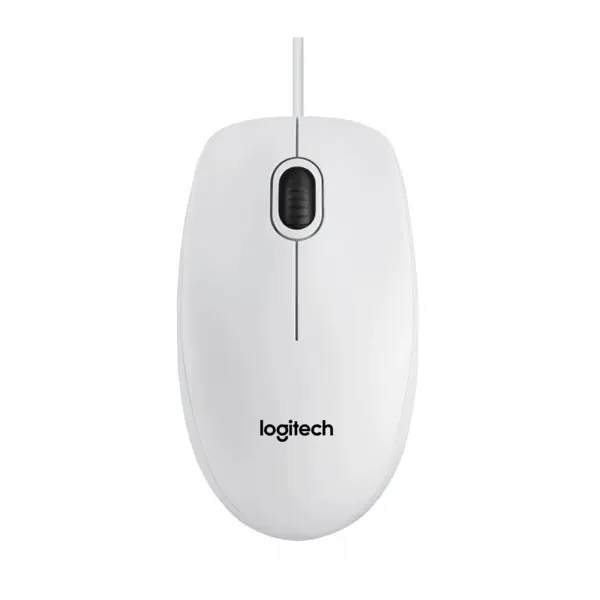 Logitech B100 optički miš, USB, bijeli (910-003360)