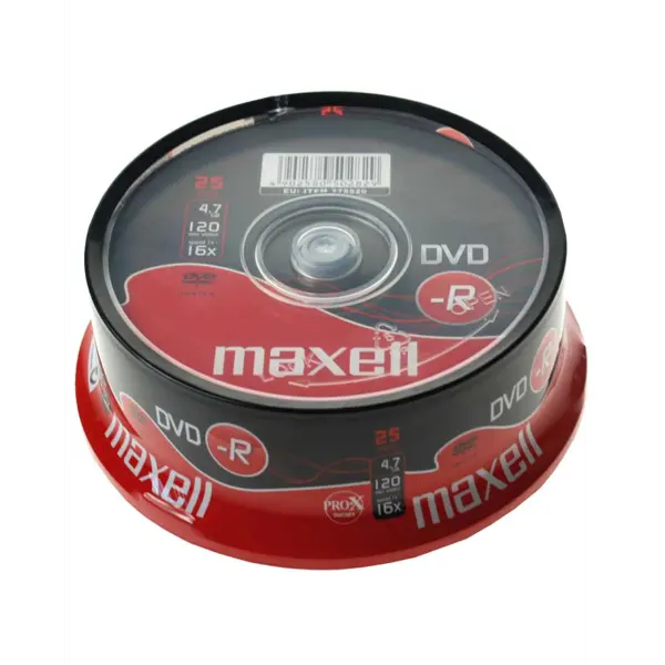 Maxell DVD-R 16x, 4.7GB 25 kom spindle