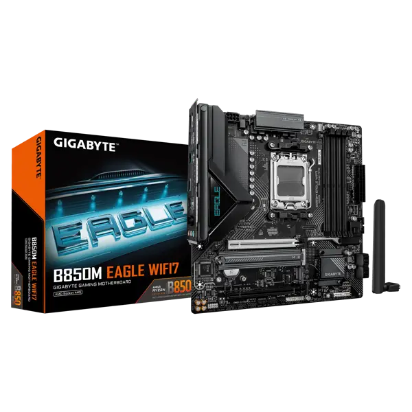 GIGABYTE Mainboard B850M EAGLE WIFI7 Mainboard - Micro ATX - Socket AM5 - AMD B850