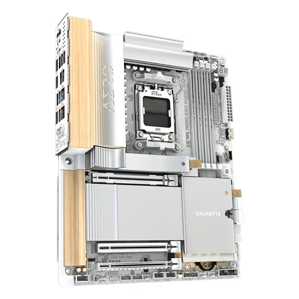 GIGABYTE Mainboard X870E AERO X3D WOOD - ATX - Socket AM5 - AMD X870E
