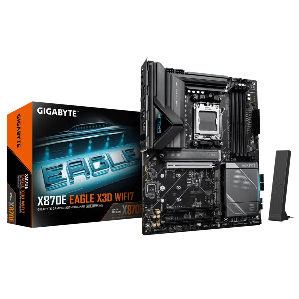 GIGABYTE Mainboard X870E EAGLE X3D WIFI7 - ATX - Socket AM5 - AMD X870E
