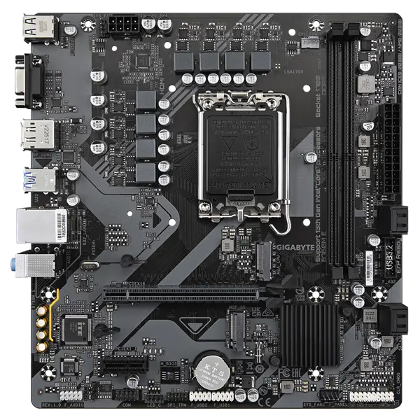 Gigabyte B760M E - 1.0 - motherboard - micro ATX - LGA1700 Socket - B760