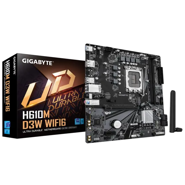 GIGABYTE Mainboard H610M D3W WIFI6 - Micro ATX - Socket LGA1700 - Intel H610