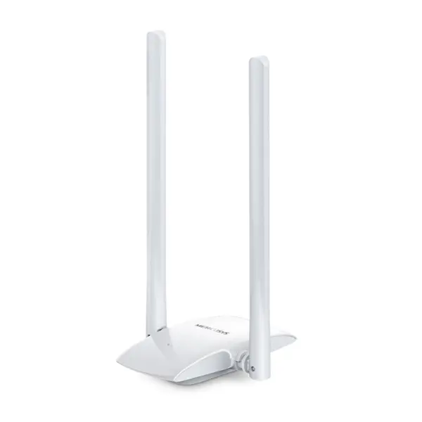 Mercusys bežični High-Gain USB adapter, 300Mbps (2.4GHz), 802.11n/g/b, 2×2 MIMO, 2×5dBi antena