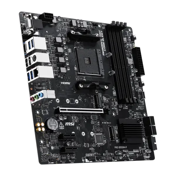 MSI Mainboard PRO B550M-P - Micro ATX - Socket AM4 - AMD B550