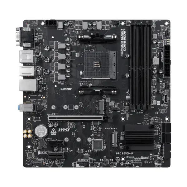 MSI Mainboard PRO B550M-P - Micro ATX - Socket AM4 - AMD B550