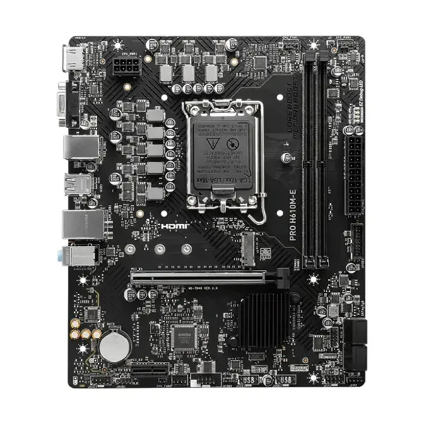 MSI Mainboard PRO H610M-E DDR5 - Micro ATX - LGA 1700 - Intel H610