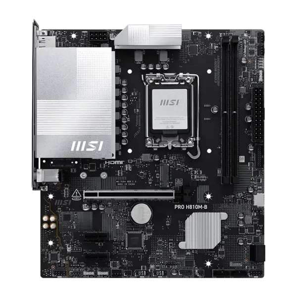 MSI Mainboard PRO H810M-B - Micro ATX - Socket LGA1851 - Intel H810