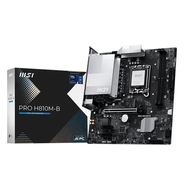 MSI Mainboard PRO H810M-B - Micro ATX - Socket LGA1851 - Intel H810