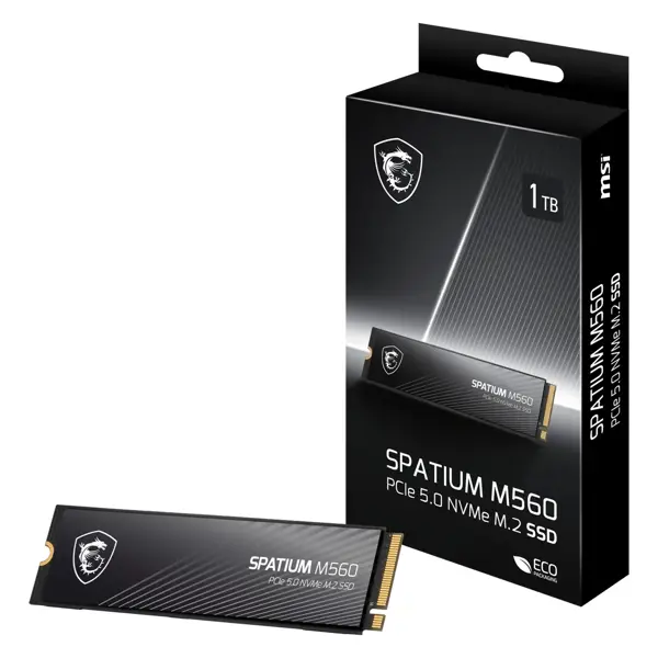 MSI SPATIUM M560 - SSD - 1 TB - PCI Express 5.0 x4 (NVMe)