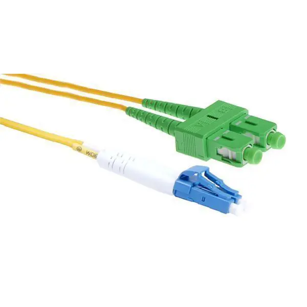 NFO Patch cord, LC UPC-SC APC, Singlemode 9 125, G.657A2, Duplex, 15m