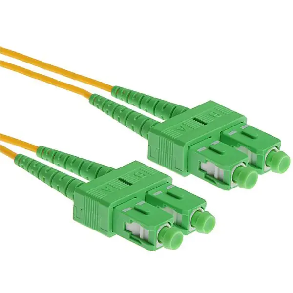 NFO Patch cord, SC APC-SC APC, Singlemode 9 125, G.657A1, Duplex, 1m