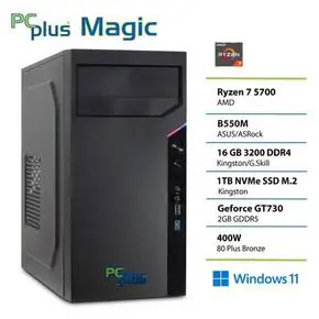 PCPLUS Magic Ryzen 7 5700 16GB 1TB SSD GT730 Windows 11 Home namizni računalnik