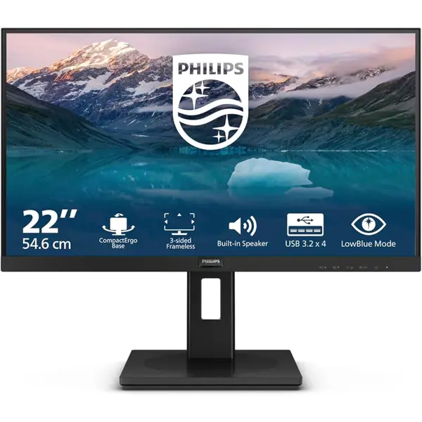 Philips 222S9JML 21,5", VGA, HDMI, DP, zvuč., USB