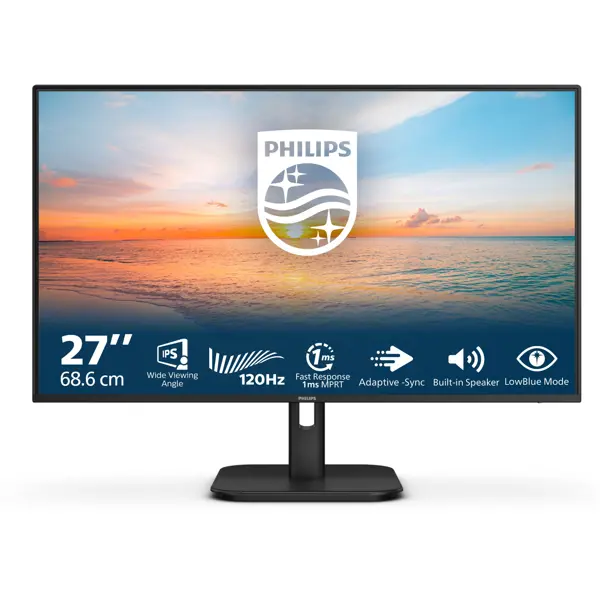 Philips 27" 24E1N1200A, VGA, HDMI, DP, 120Hz, zvuč