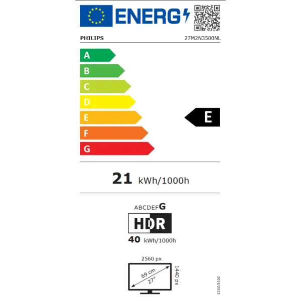 Philips Evnia 27M2N3500NL 27" VA QHD 180Hz monitor