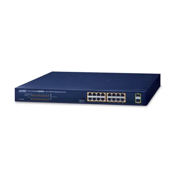 PLANET Gigabit PoE preklopnik 16-port 10/100/1000T 802.3at PoE + 2-Port 1000X SFP (240W)