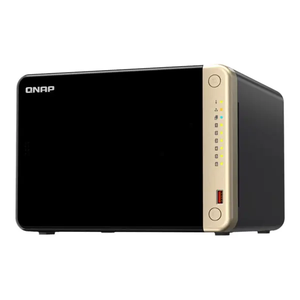 QNAP TS-664 NAS Tower Intel® Celeron® N5095 8 GB DDR4 0 TB QNAP QTS Black, Bronze