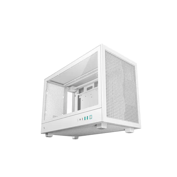 Računalniško ohišje DeepCool CH260, Micro-ATX, kajeno steklo, belo