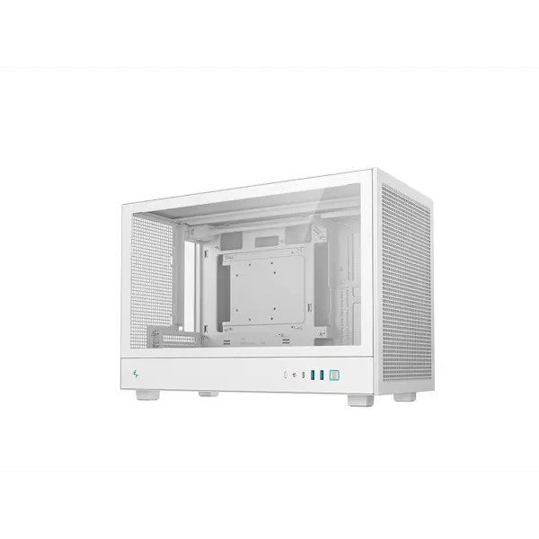 Računalniško ohišje DeepCool CH260, Micro-ATX, kajeno steklo, belo