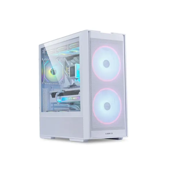 Računalniško ohišje Lian Li LANCOOL 206 Midi-Tower, ATX, ARGB, kaljeno steklo, belo