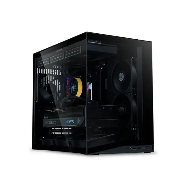 Računalniško ohišje Lian Li O11 Dynamic Mini V2 Flow, ATX, Midi-Tower, kaljeno steklo, črno