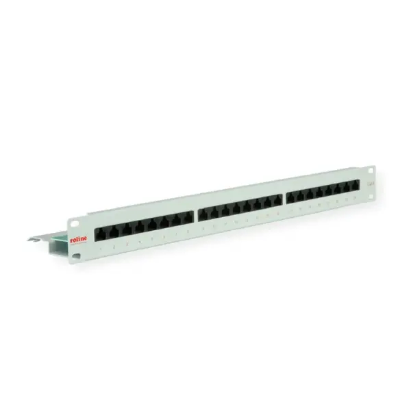Roline Cat.6/ClassE 19" Patch Panel 24-porta UTP, sivi
