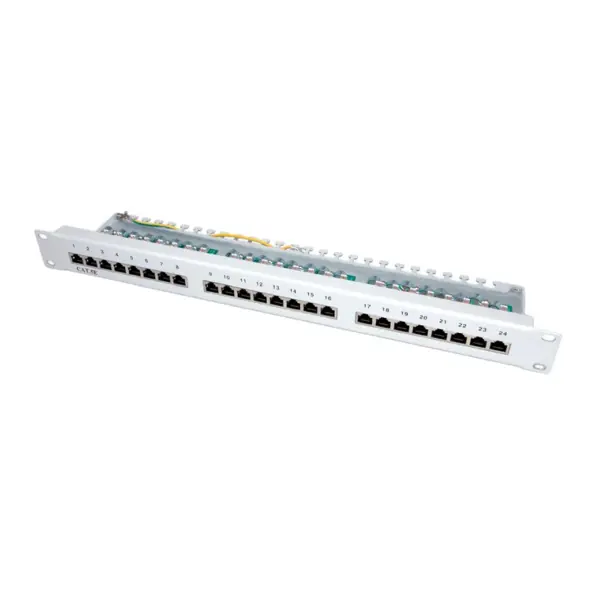 Roline VALUE Cat.5e 19" Patch Panel 24-porta STP, sivi