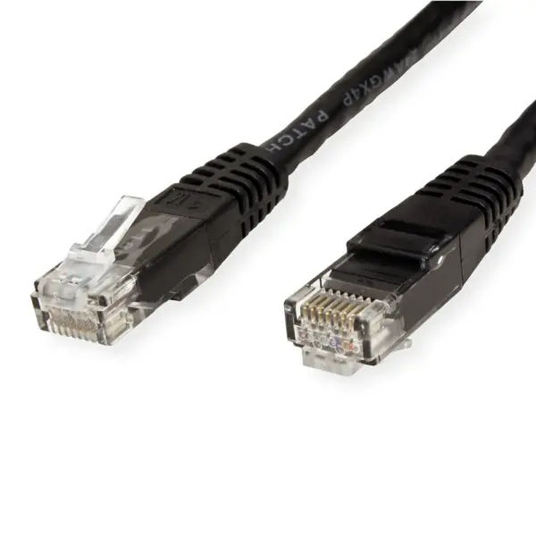 Roline VALUE UTP mrežni kabel Cat.6, 0.5m, crni