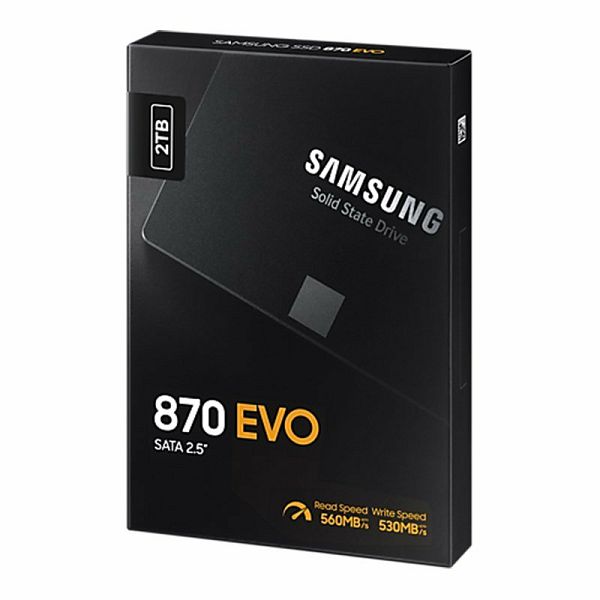 Samsung SSD 870 EVO Series 2TB SATAIII 2.5, r560MB/s, w530MB/s, 6.8mm, Basic Pack