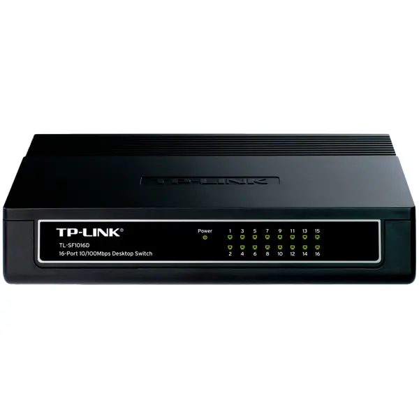 Switch TP-Link TL-SF1016D, 16-Port RJ45 10/100Mbps desktop switch, 3.2Gbps Switching Capacity, Fanless, Auto Negotiation/Auto MDI/MDIX, Plastic case