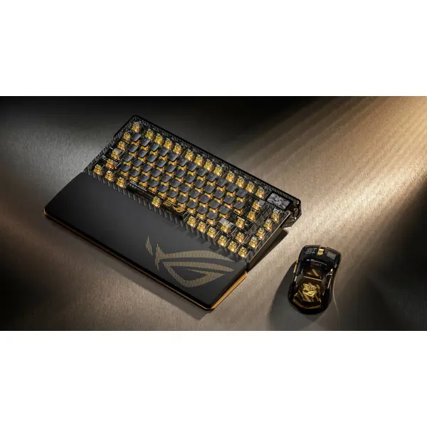 Tipkovnica ASUS ROG Azoth Extreme Edition 20, NX Snow, PBT, OLED, RGB, USB, US