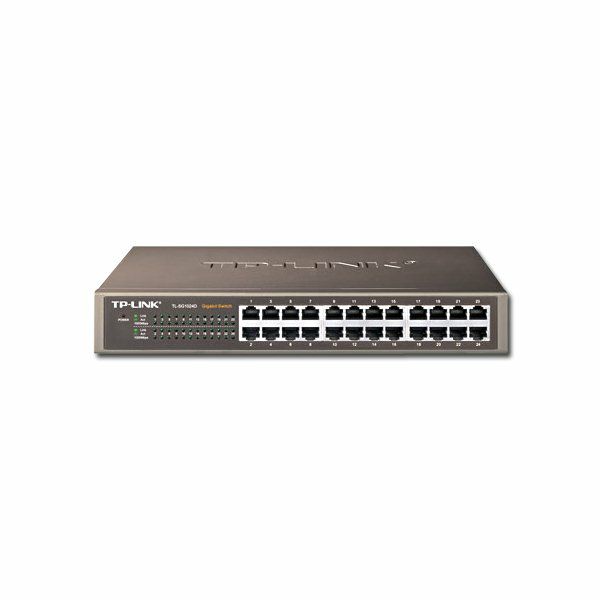 TP-Link 24-port Gigabit preklopnik (Switch), 24×10/100/1000M RJ45 ports, 13" Desktop/Rack, metalno kućište