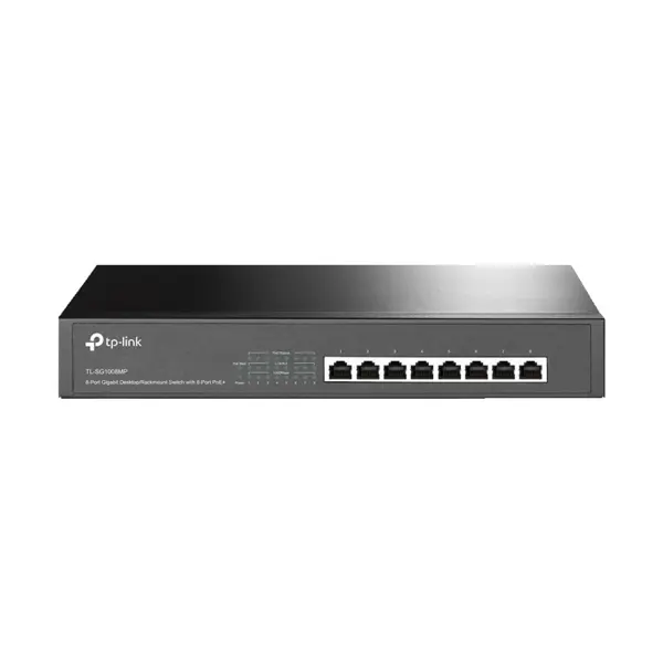 TP-Link 8-port Gigabit PoE+ preklopnik (Switch), 8×10/100/1000M RJ45 PoE ports, 802.3af/at, metalno kućište, 1U 13" (126W)