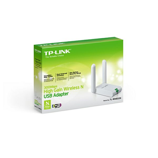 TP-Link TL-WN822N, High-Gain USB adapter 300Mbps