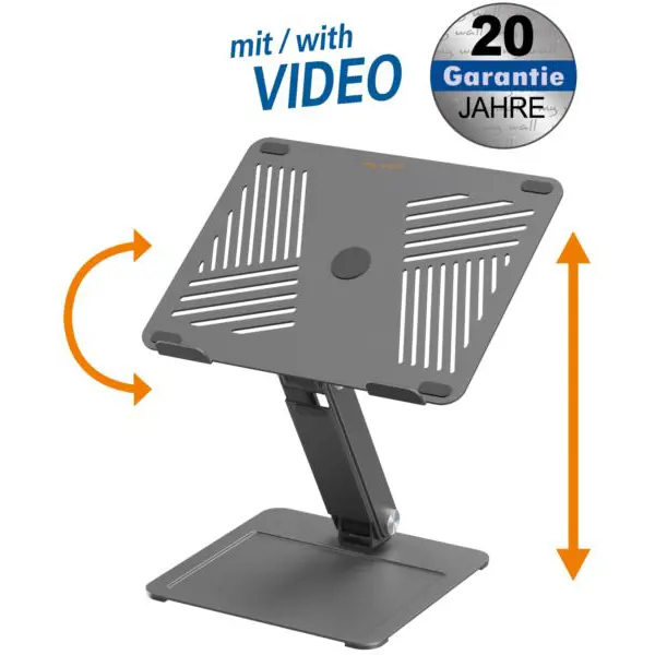 Transmedia Height Adjustable Laptop Stand, 11"-17" up to 5kg