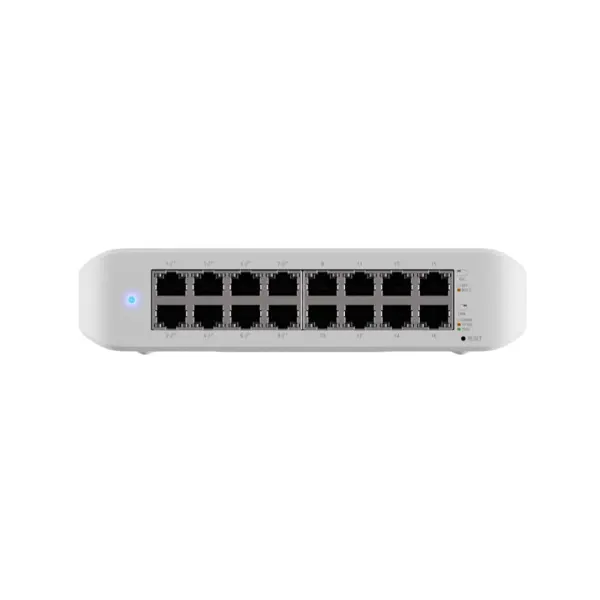 Ubiquiti UniFi Managed 16-port Gigabit Switch, 8-port PoE+, 45W (USW-LITE-16-PoE)