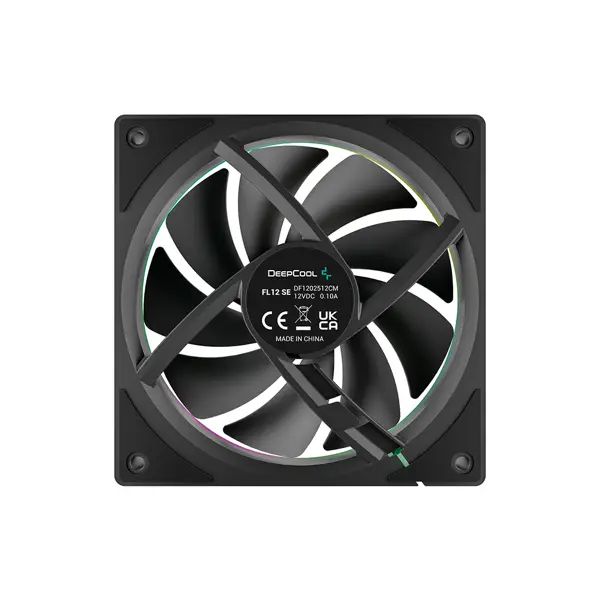Ventilator za ohišje DeepCool FL12 SE ARGB PWM 120mm, črn