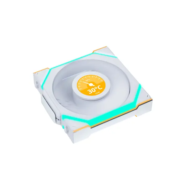 Ventilator za ohišje Lian Li UNI FAN SL Wireless LCD 120 ARGB PWM 120mm, 3 Pack + kontroler, bel