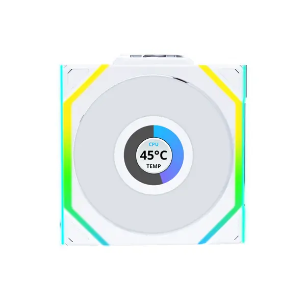 Ventilator za ohišje Lian Li UNI FAN SL Wireless LCD 120 ARGB PWM 120mm, 3 Pack + kontroler, bel