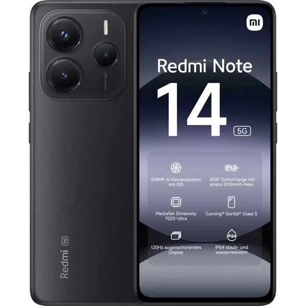 Xiaomi Redmi Note 14 5G 8/256GB Midnight Black EU